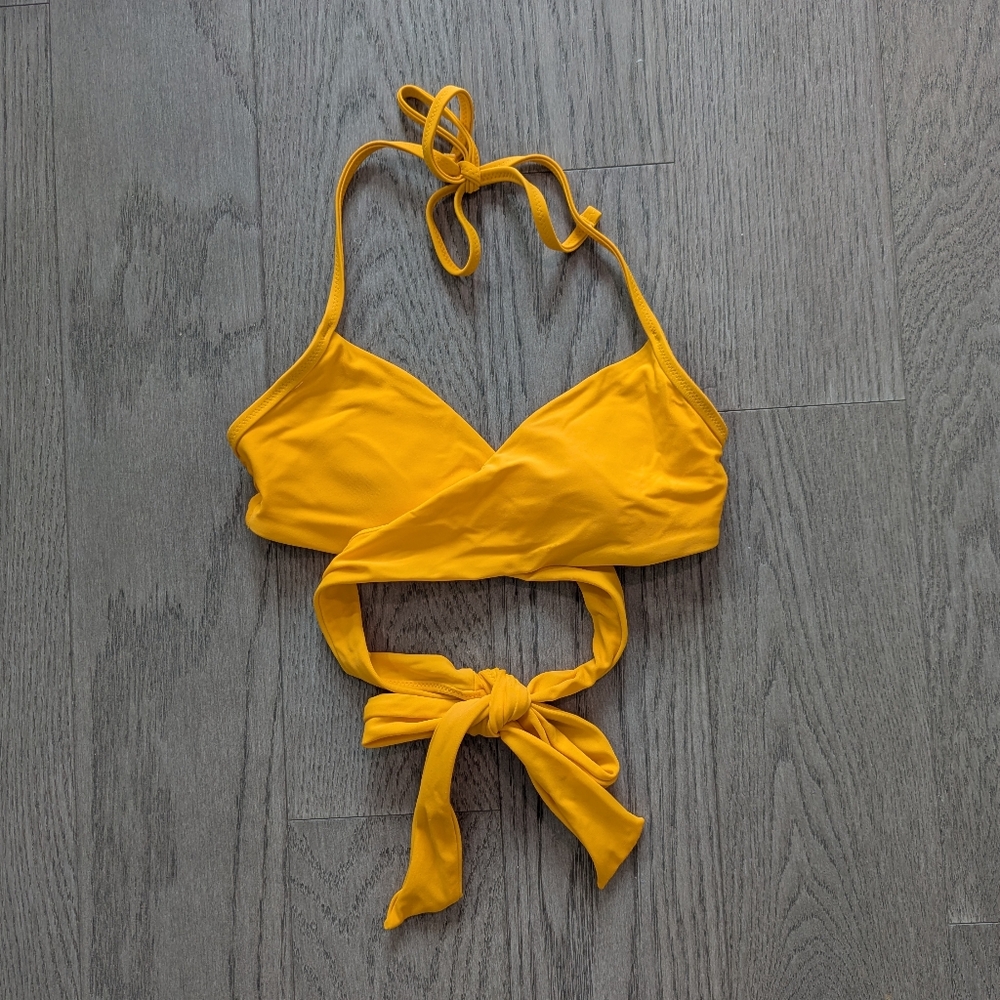 Aerie wrap halter bikini top XS